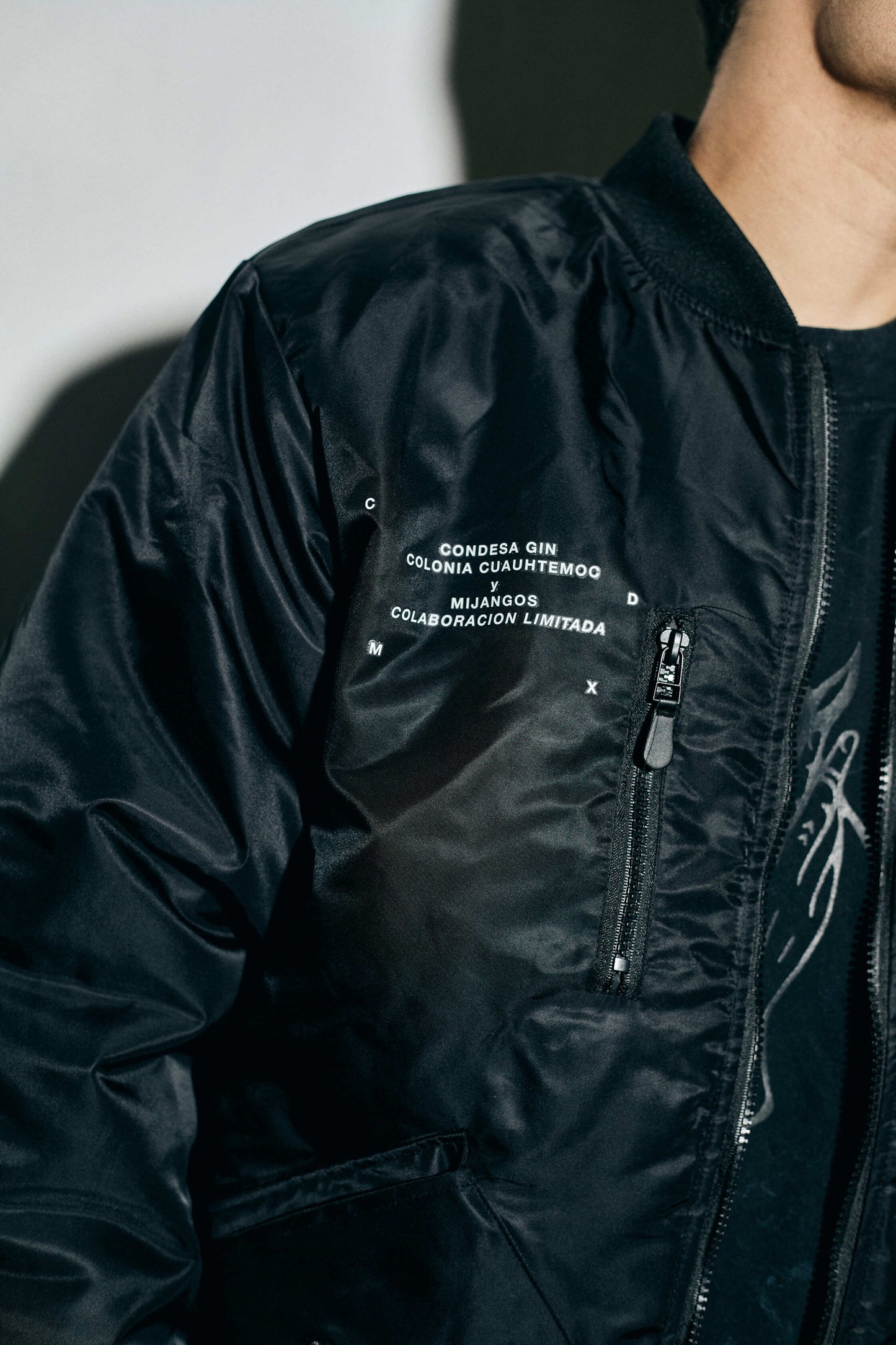 MANO BLANCA BOMBER JACKET - CONDESA GIN x MIJANGOS x MACHINA