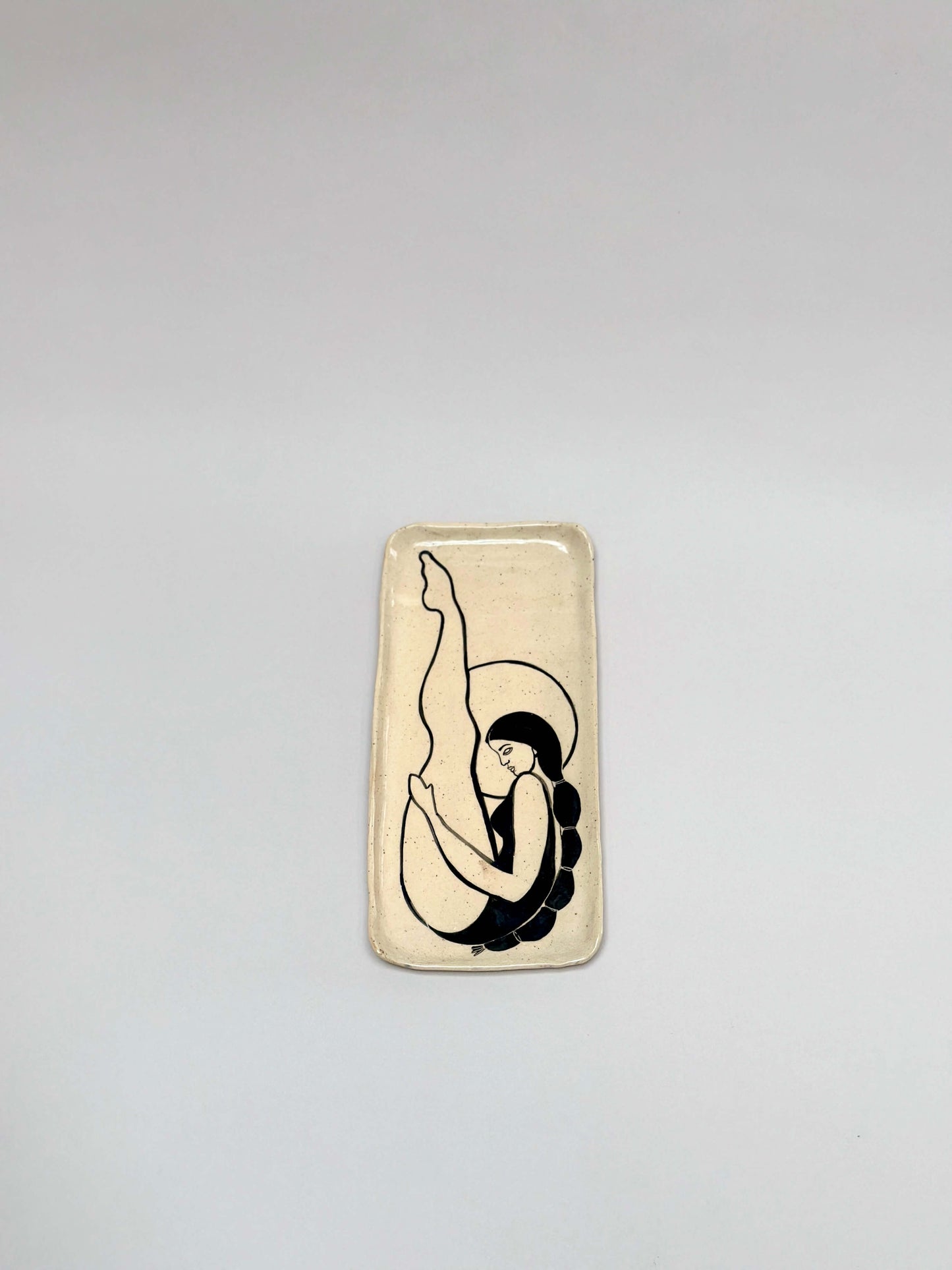 Swimmer in sunset tray