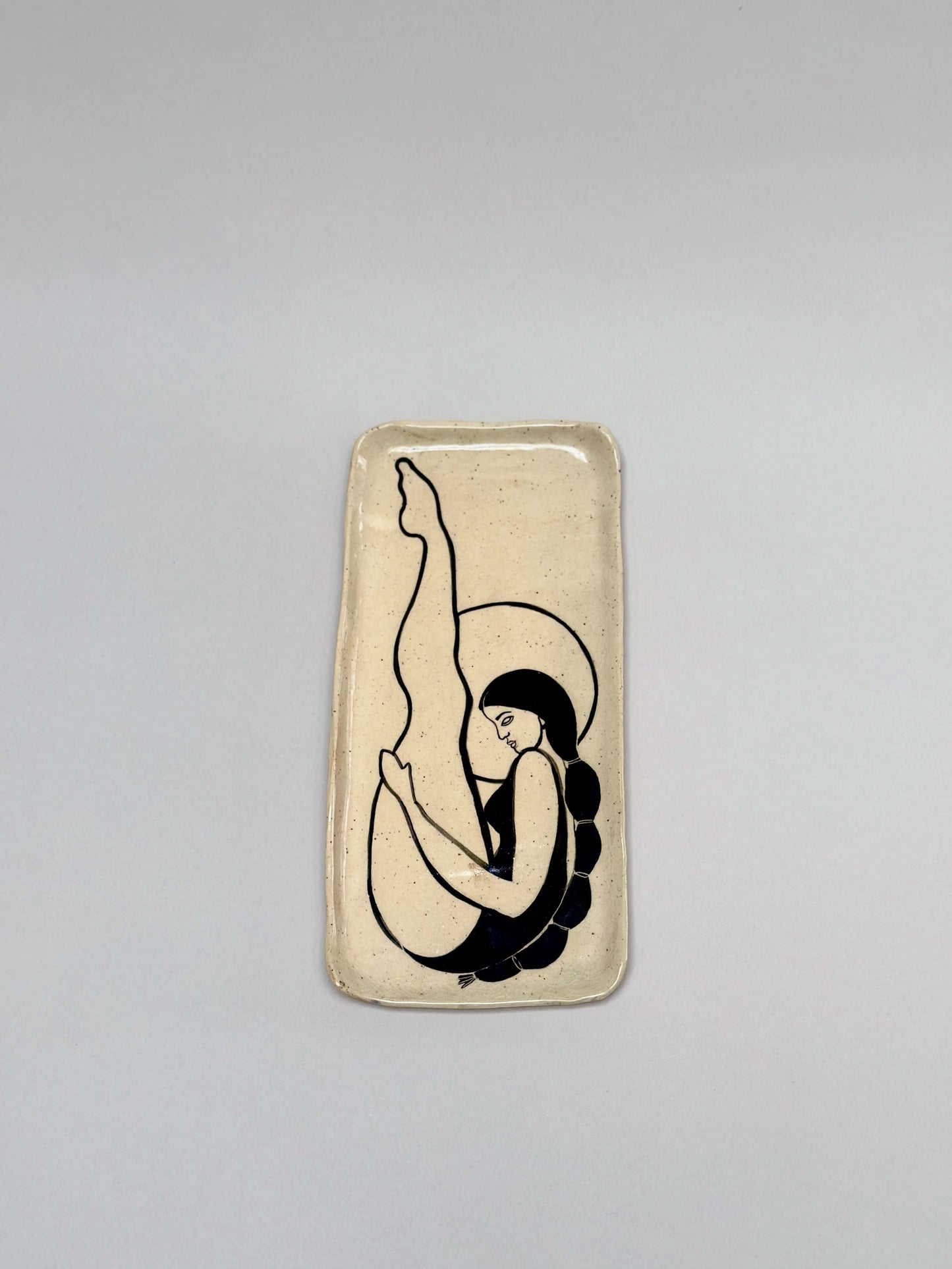 Swimmer in sunset tray