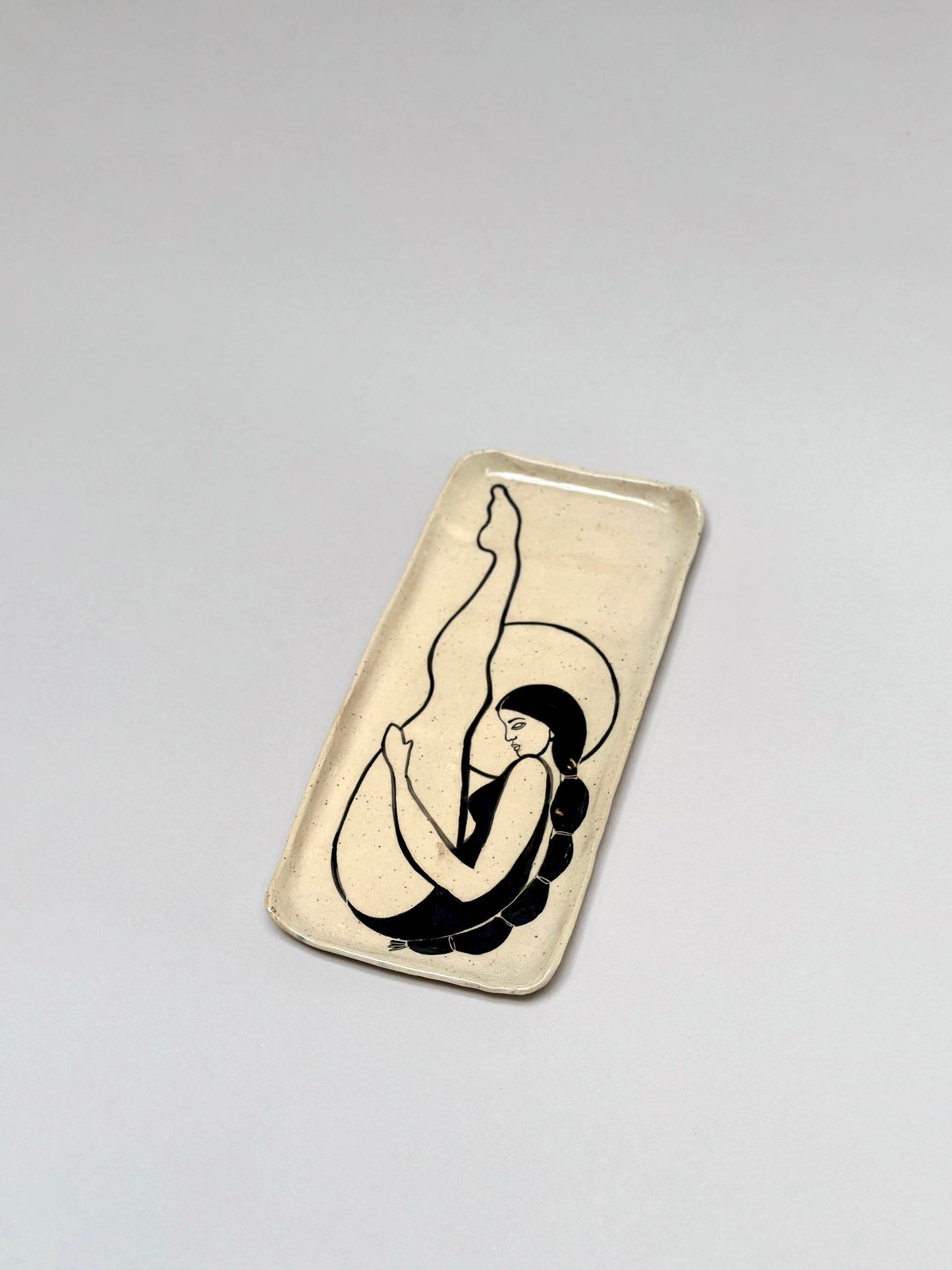 Swimmer in sunset tray