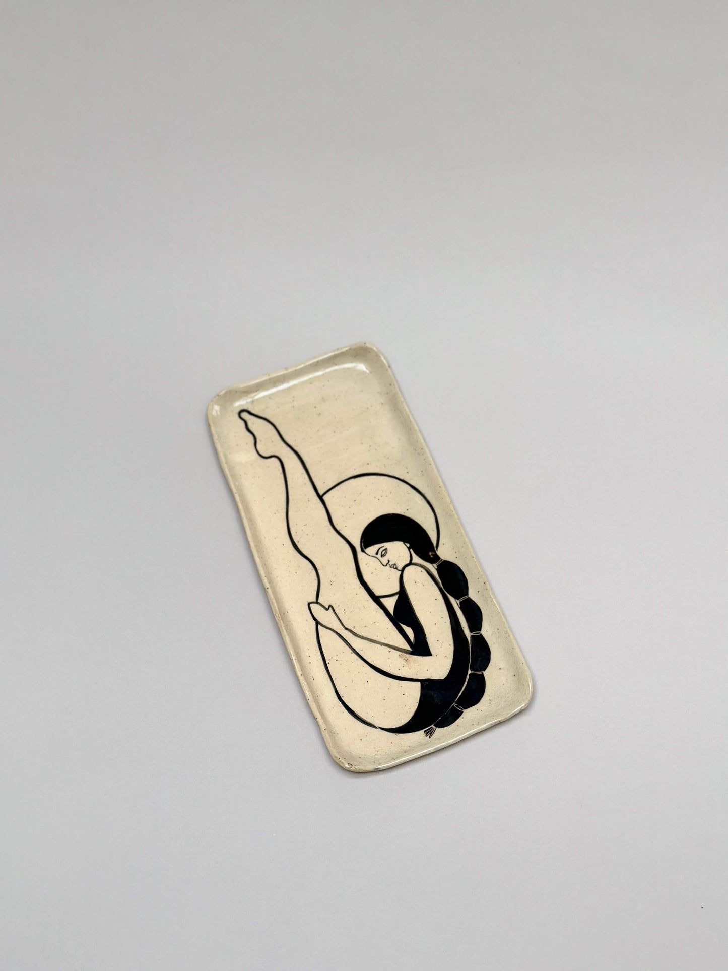 Swimmer in sunset tray