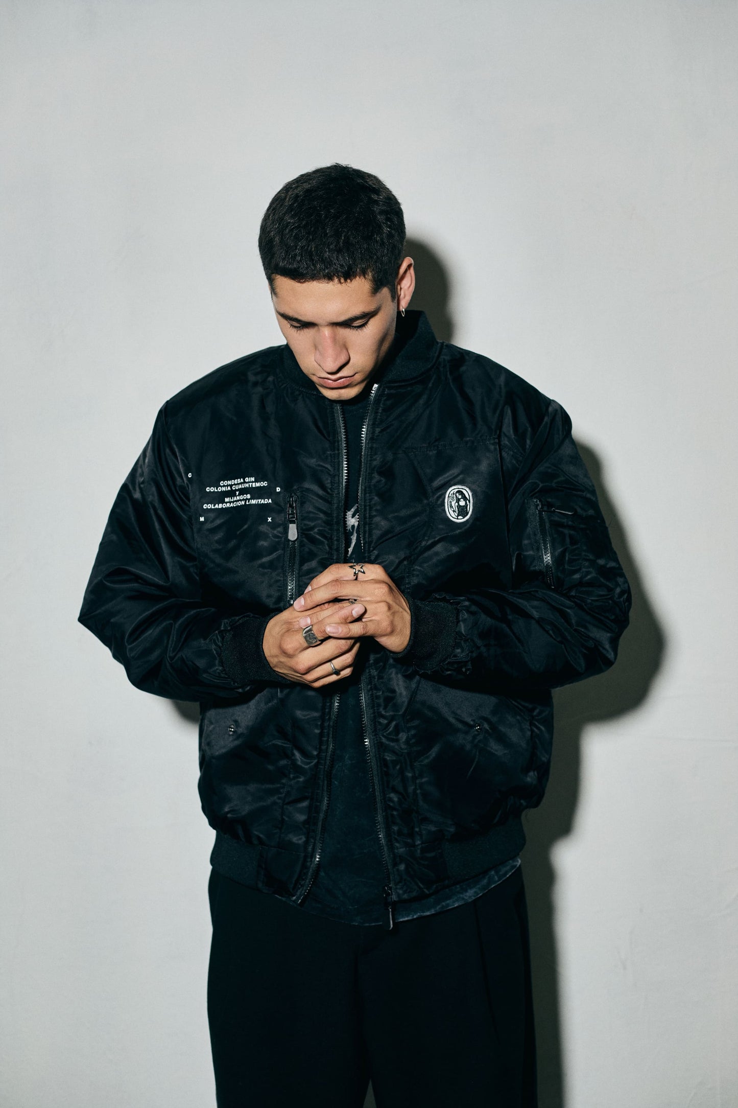 MANO BLANCA BOMBER JACKET - CONDESA GIN x MIJANGOS x MACHINA