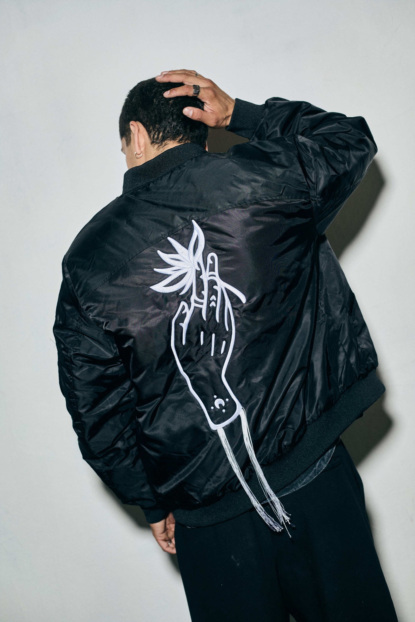 MANO BLANCA BOMBER JACKET - CONDESA GIN x MIJANGOS x MACHINA