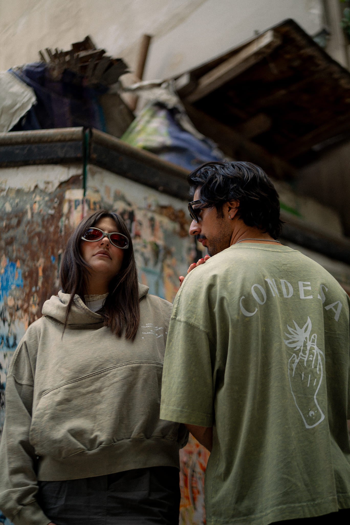 WASHED GREEN MANO TEE - CONDESA GIN x MIJANGOS x MACHINA