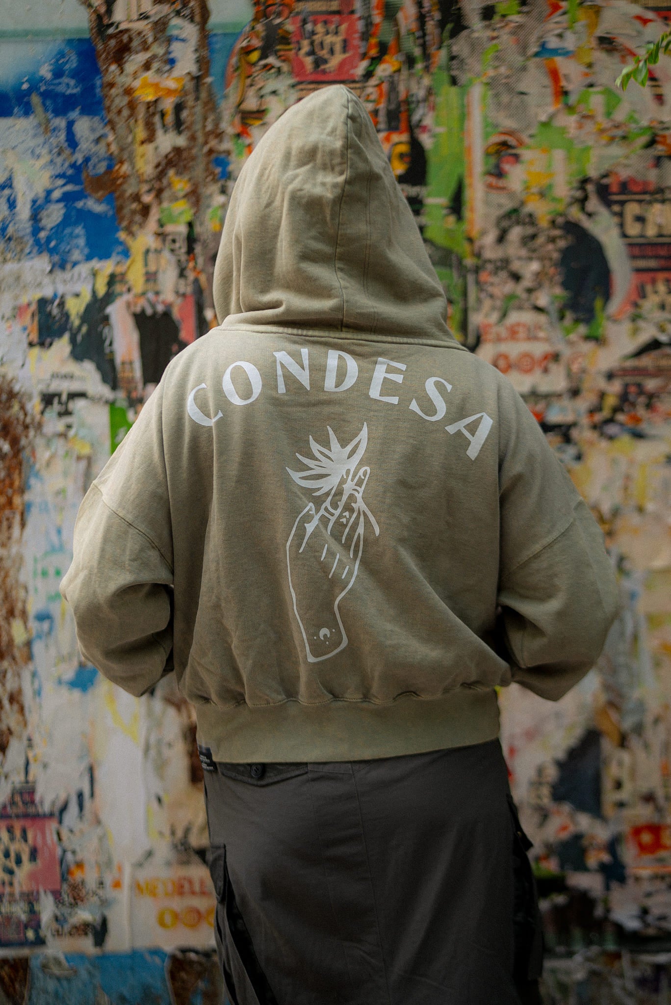 WASHED GREEN BOYFRIEND HOODIE