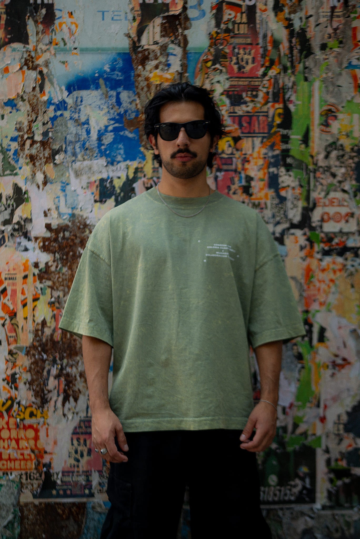 WASHED GREEN MANO TEE - CONDESA GIN x MIJANGOS x MACHINA
